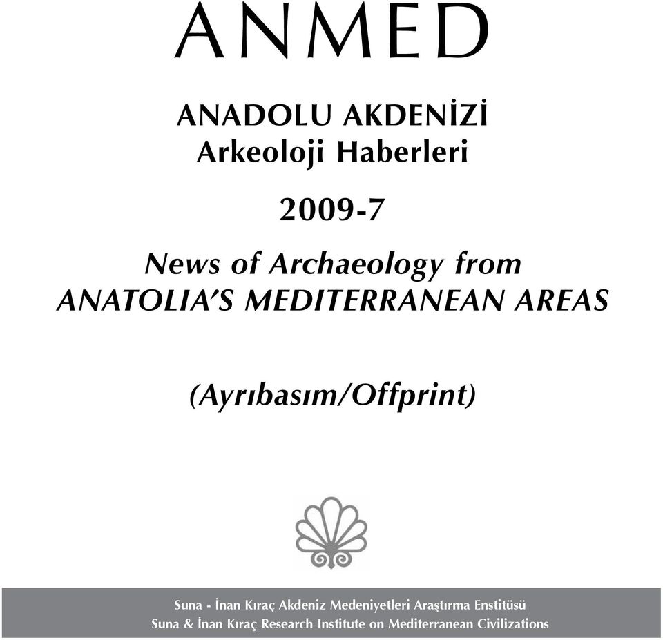 (Ayrıbasım/Offprint) Suna - İnan Kıraç Akdeniz Medeniyetleri