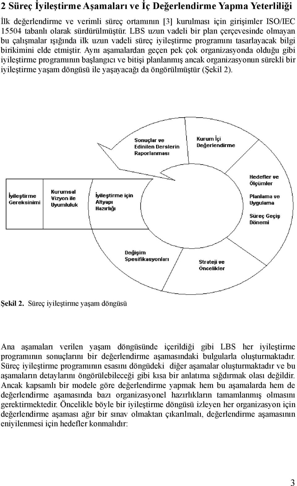 Aynı aşamalardan geçen pek çok organizasyonda olduğu gibi iyileştirme programının başlangıcı ve bitişi planlanmış ancak organizasyonun sürekli bir iyileştirme yaşam döngüsü ile yaşayacağı da