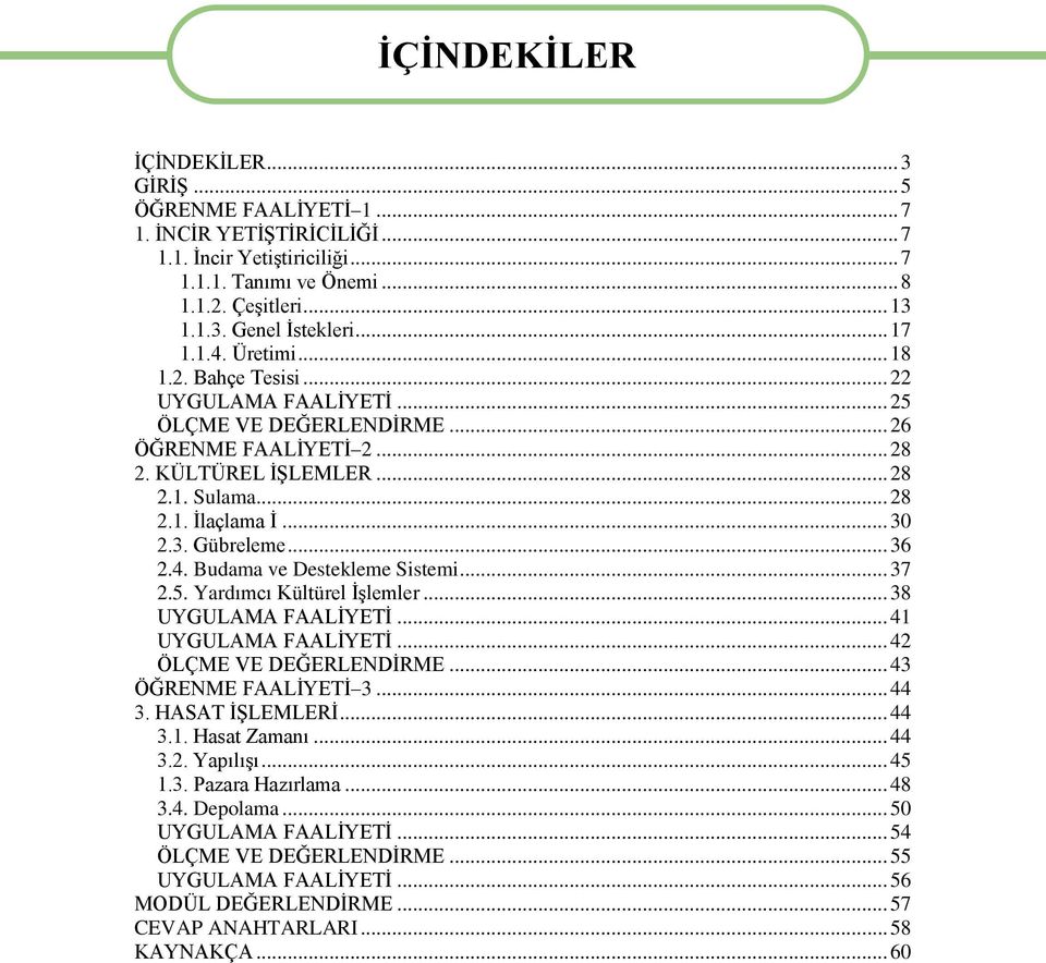 3. Gübreleme... 36 2.4. Budama ve Destekleme Sistemi... 37 2.5. Yardımcı Kültürel İşlemler... 38 UYGULAMA FAALİYETİ... 41 UYGULAMA FAALİYETİ... 42 ÖLÇME VE DEĞERLENDİRME... 43 ÖĞRENME FAALİYETİ 3.