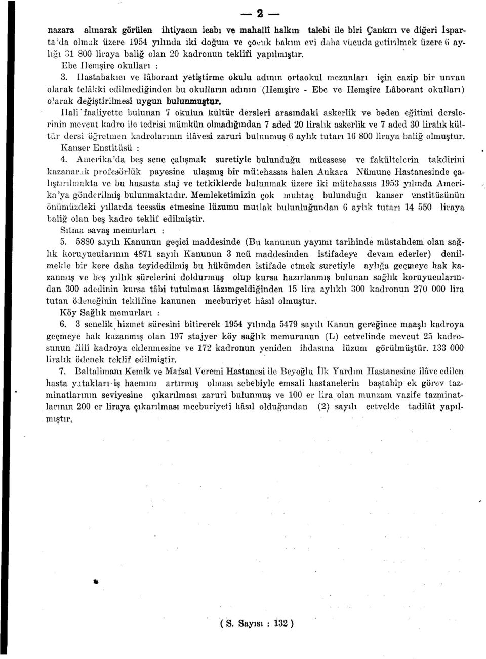 Hastabakıcı ve laborant yetiştirme okulu adının ortaokul mezunları için cazip bir unvan olarak telâkki edilmediğinden bu okulların adının (Hemşire - Ebe ve Hemşire Laborant okulları) oîarak