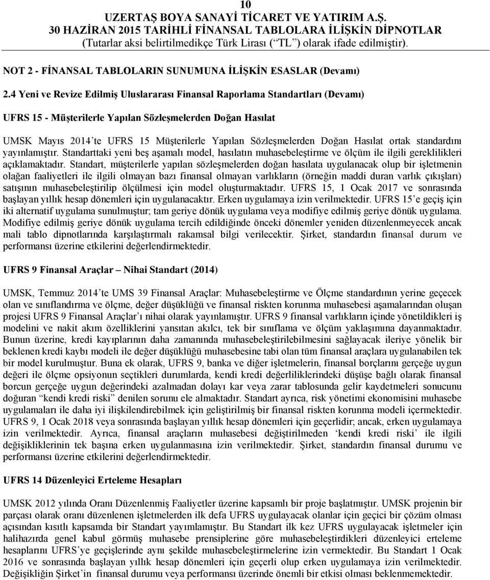 Sözleşmelerden Doğan Hasılat ortak standardını yayınlamıştır. Standarttaki yeni beş aşamalı model, hasılatın muhasebeleştirme ve ölçüm ile ilgili gereklilikleri açıklamaktadır.