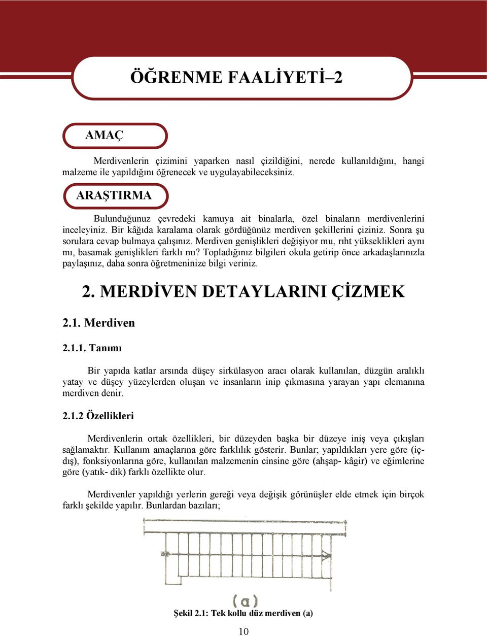 Sonra şu sorulara cevap bulmaya çalışınız. Merdiven genişlikleri değişiyor mu, rıht yükseklikleri aynı mı, basamak genişlikleri farklı mı?