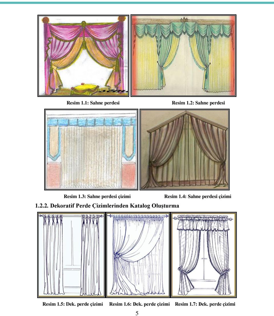 2. Dekoratif Perde Çizimlerinden Katalog Oluşturma Resim 1.