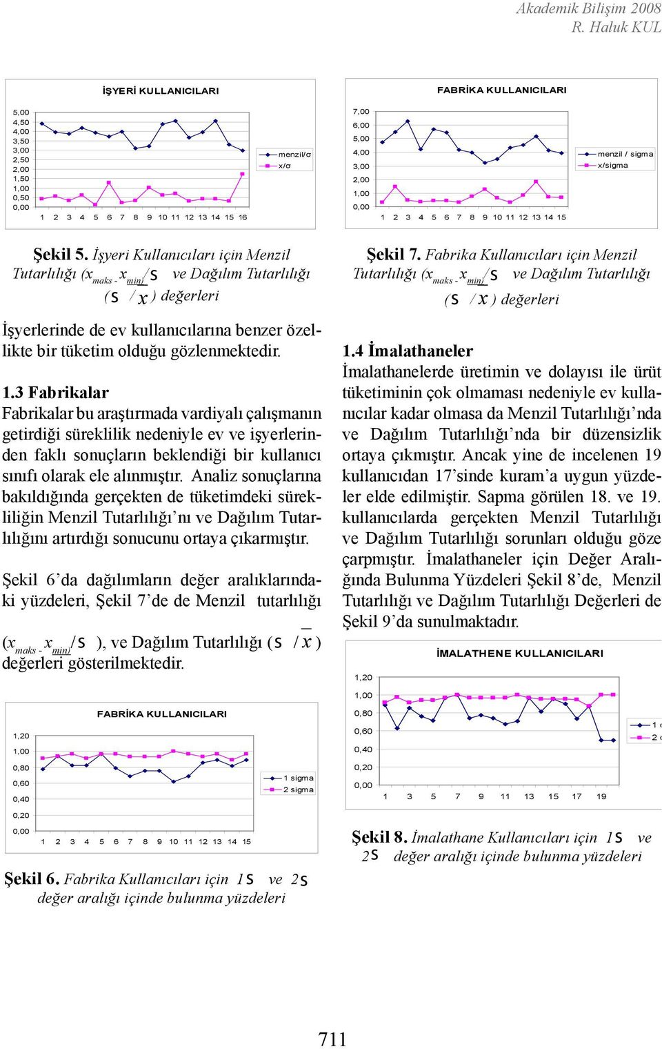 3 Fabrikalar Fabrikalar bu araştırmada vardiyalı çalışmanın getirdiği süreklilik nedeniyle ev ve işyerlerinden faklı sonuçların beklendiği bir kullanıcı sınıfı olarak ele alınmıştır.