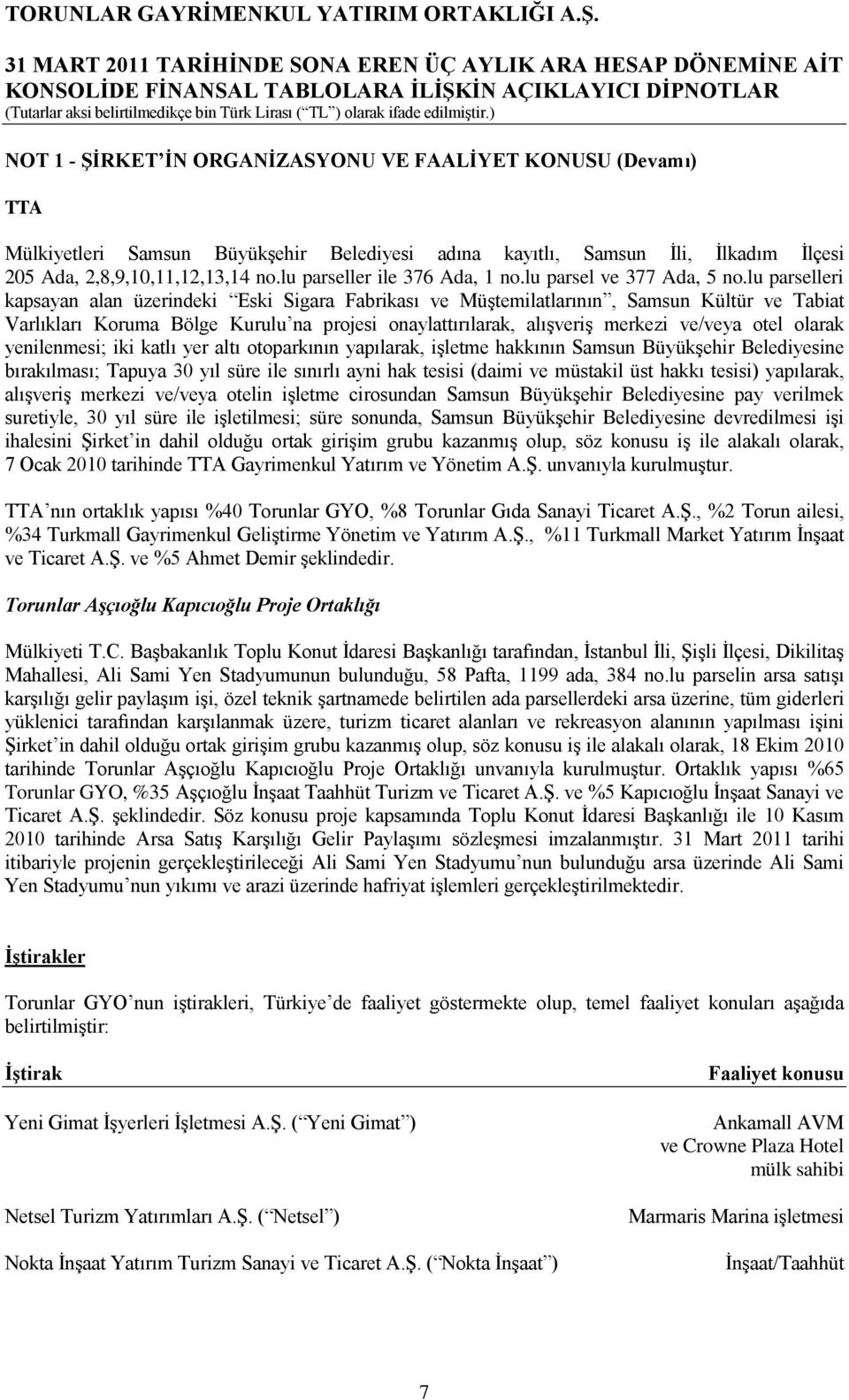 lu parselleri kapsayan alan üzerindeki Eski Sigara Fabrikası ve Müştemilatlarının, Samsun Kültür ve Tabiat Varlıkları Koruma Bölge Kurulu na projesi onaylattırılarak, alışveriş merkezi ve/veya otel