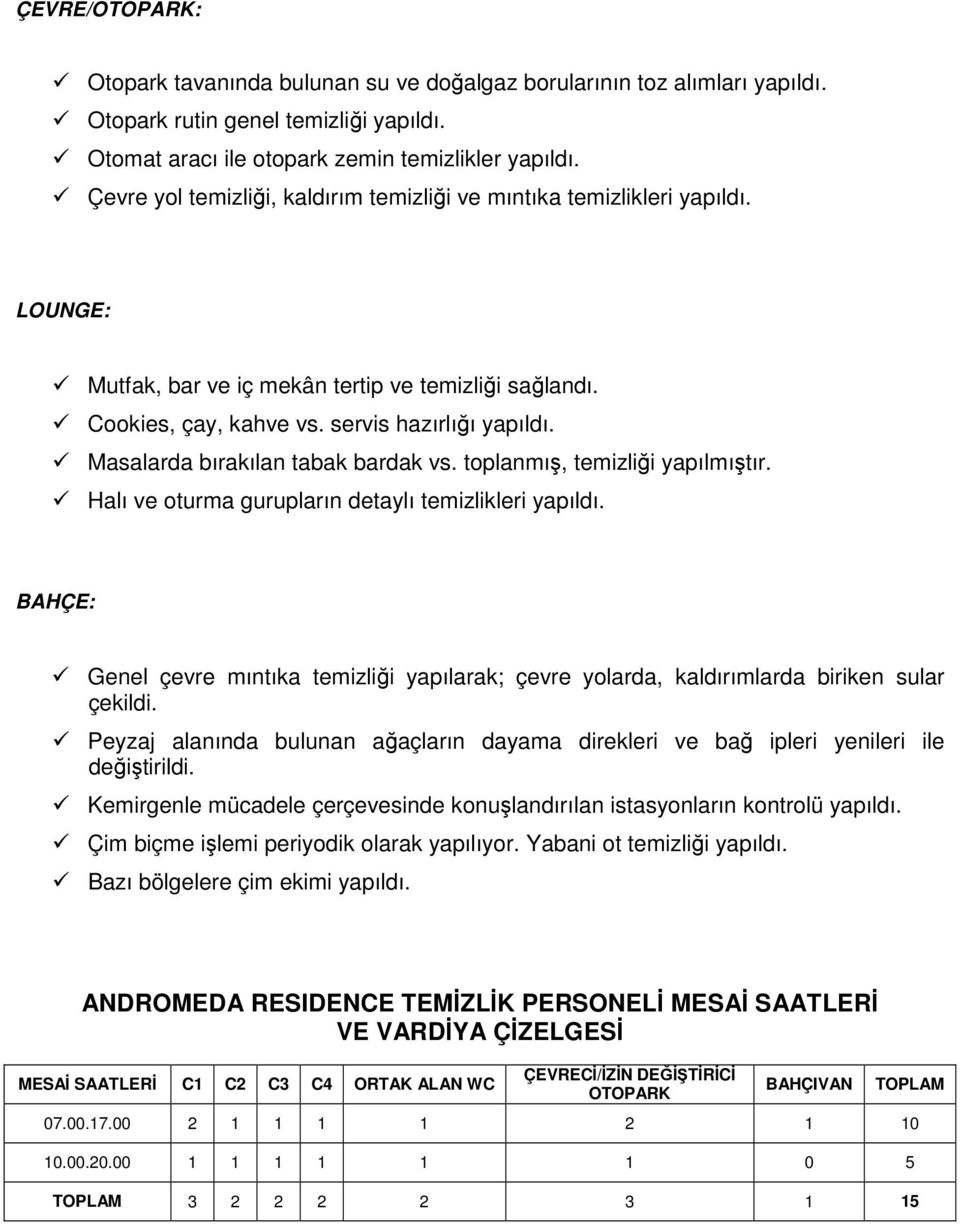 Masalarda bırakılan tabak bardak vs. toplanmış, temizliği yapılmıştır. Halı ve oturma gurupların detaylı temizlikleri yapıldı.