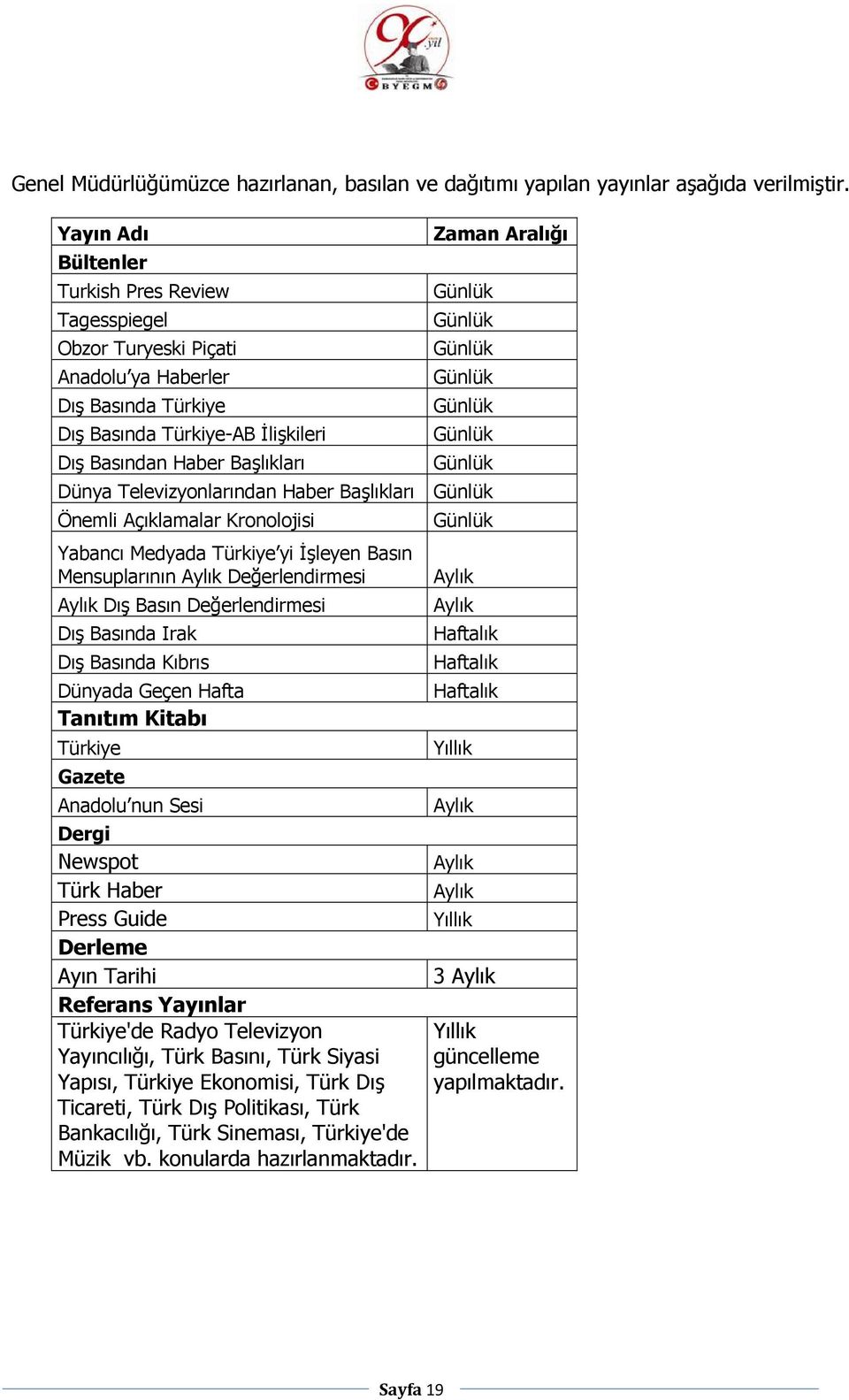 Günlük Dış Basından Haber Başlıkları Günlük Dünya Televizyonlarından Haber Başlıkları Günlük Önemli Açıklamalar Kronolojisi Günlük Yabancı Medyada Türkiye yi İşleyen Basın Mensuplarının Aylık