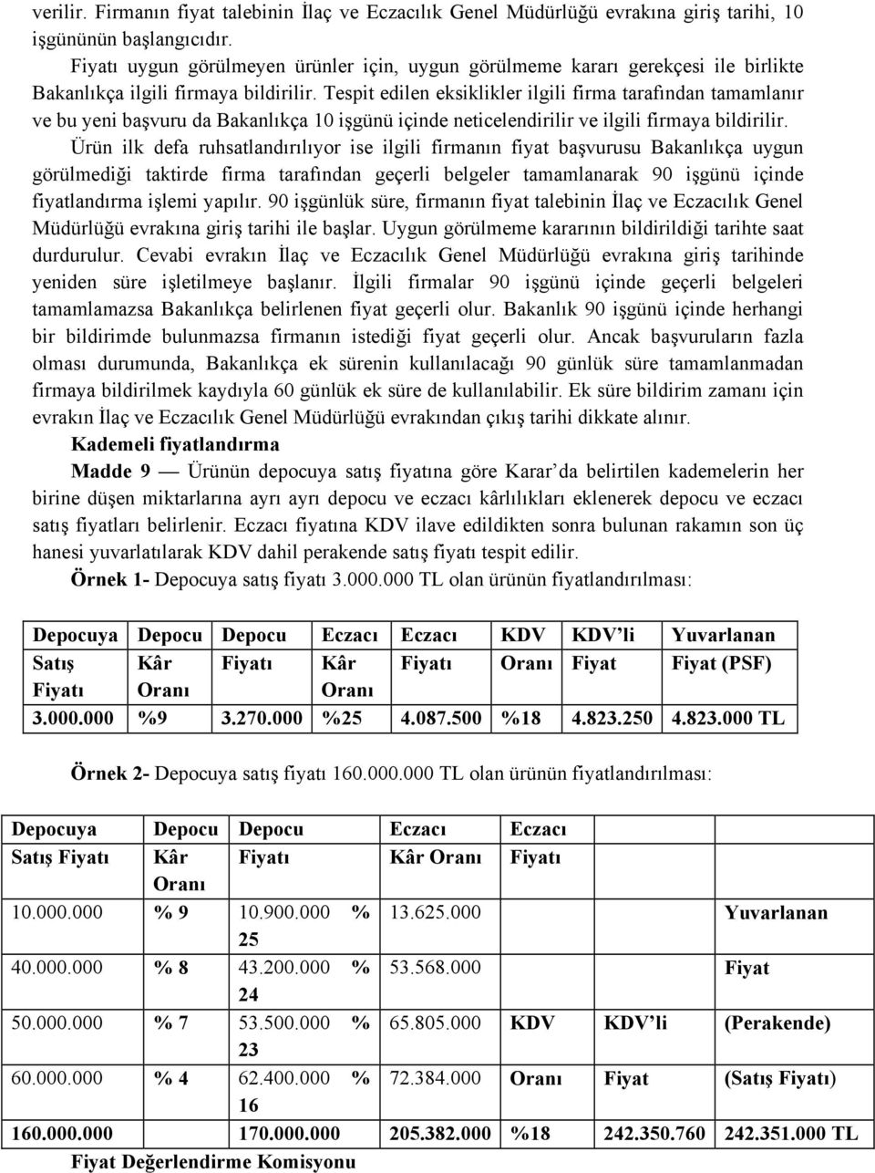 Tespit edilen eksiklikler ilgili firma tarafından tamamlanır ve bu yeni başvuru da Bakanlıkça 10 işgünü içinde neticelendirilir ve ilgili firmaya bildirilir.