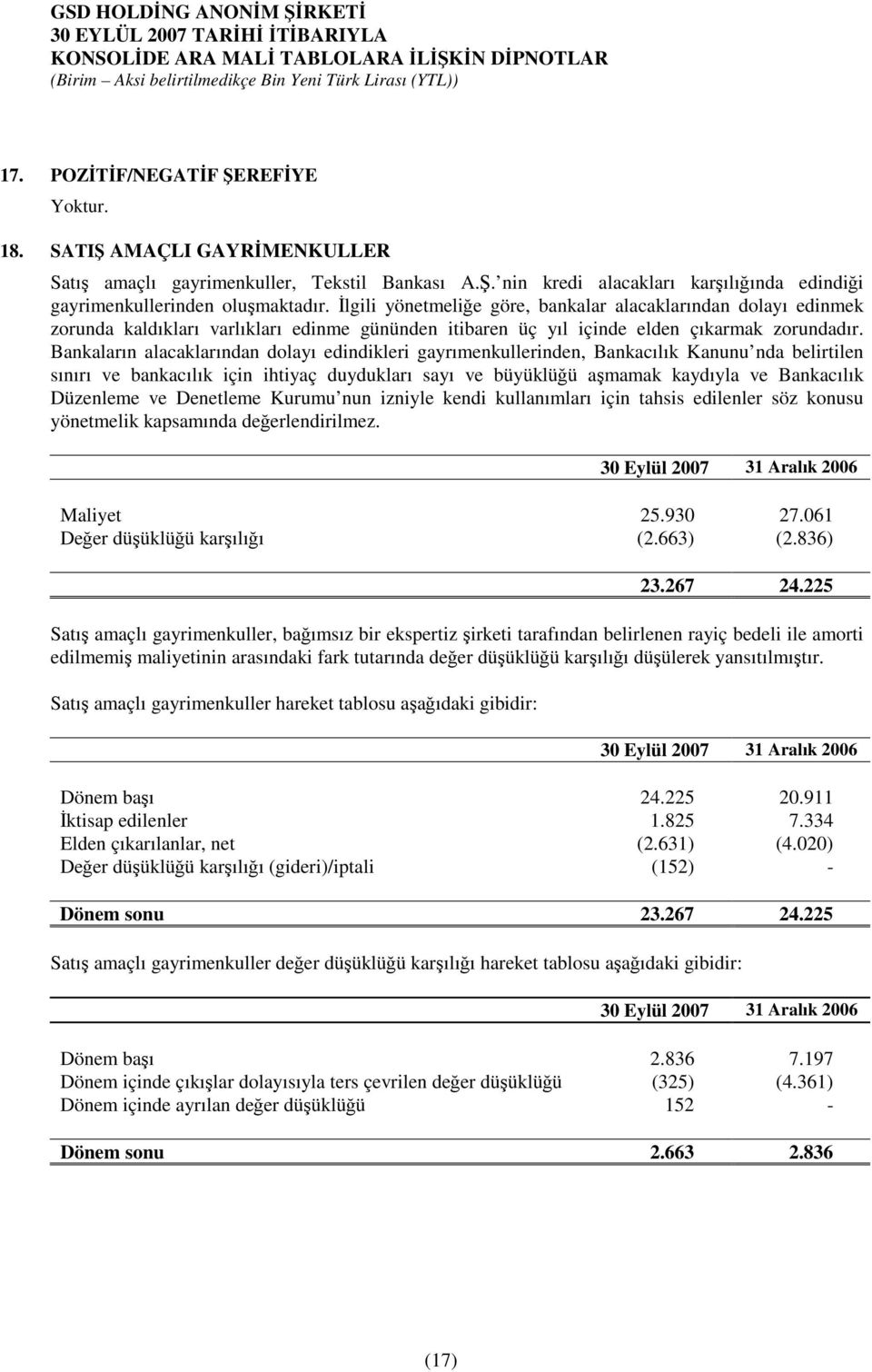 Bankaların alacaklarından dolayı edindikleri gayrımenkullerinden, Bankacılık Kanunu nda belirtilen sınırı ve bankacılık için ihtiyaç duydukları sayı ve büyüklüü amamak kaydıyla ve Bankacılık