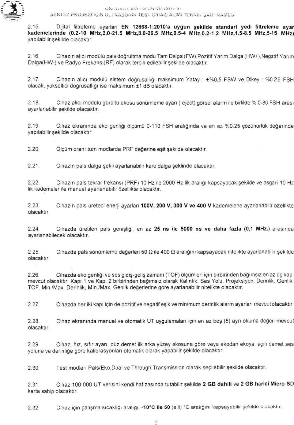 5 MHz,5-15 MHz) yapılabilir şekilde 2.16.