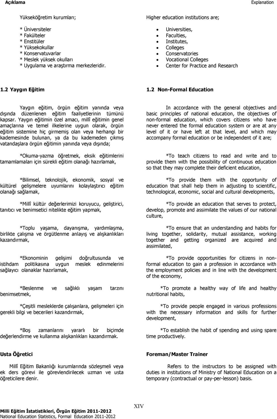 2 Non-Formal Education Yaygın eğitim, örgün eğitim yanında veya dışında düzenlenen eğitim faaliyetlerinin tümünü kapsar.