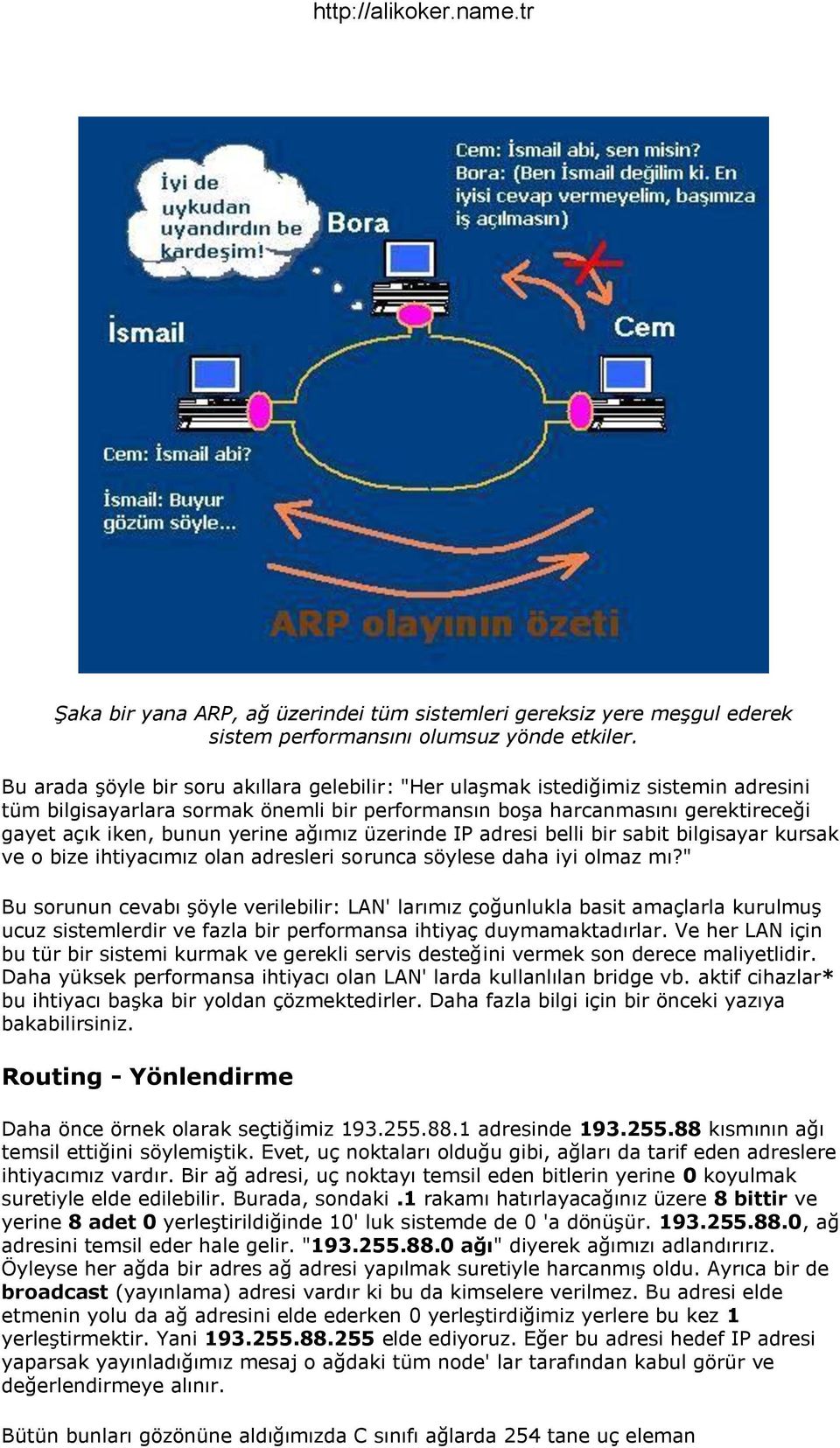 ağımız üzerinde IP adresi belli bir sabit bilgisayar kursak ve o bize ihtiyacımız olan adresleri sorunca söylese daha iyi olmaz mı?