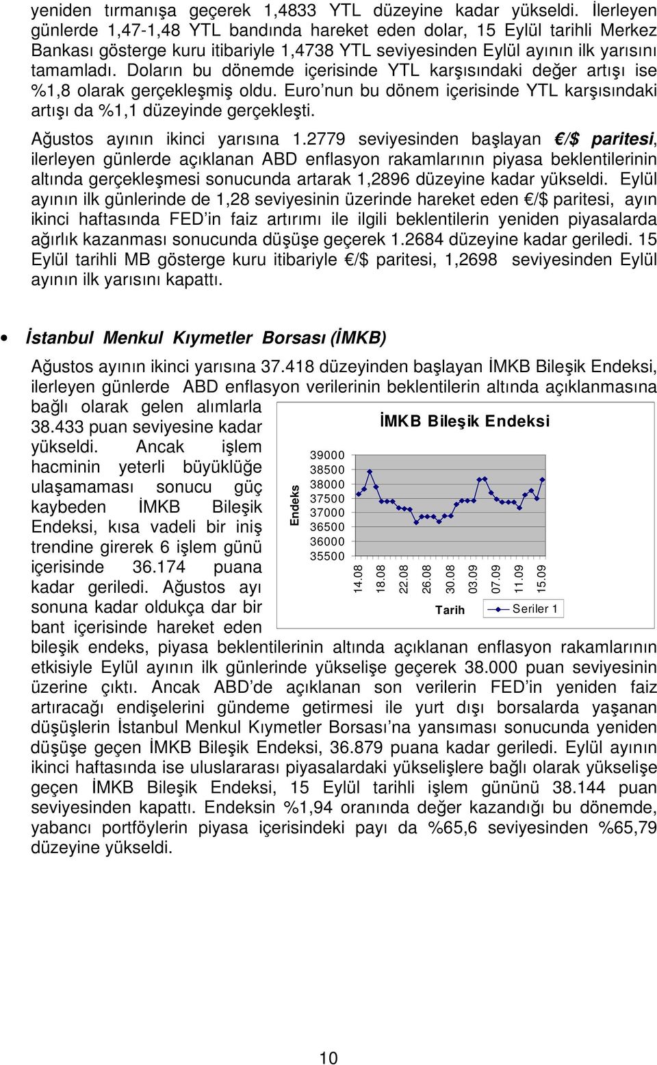 Doların bu dönemde içerisinde YTL karşısındaki değer artışı ise %1,8 olarak gerçekleşmiş oldu. Euro nun bu dönem içerisinde YTL karşısındaki artışı da %1,1 düzeyinde gerçekleşti.