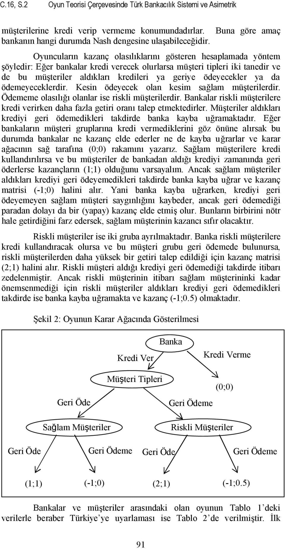 ya da ödemeyeceklerdir. Kesin ödeyecek olan kesim sağlam müşterilerdir. Ödememe olasılığı olanlar ise riskli müşterilerdir.