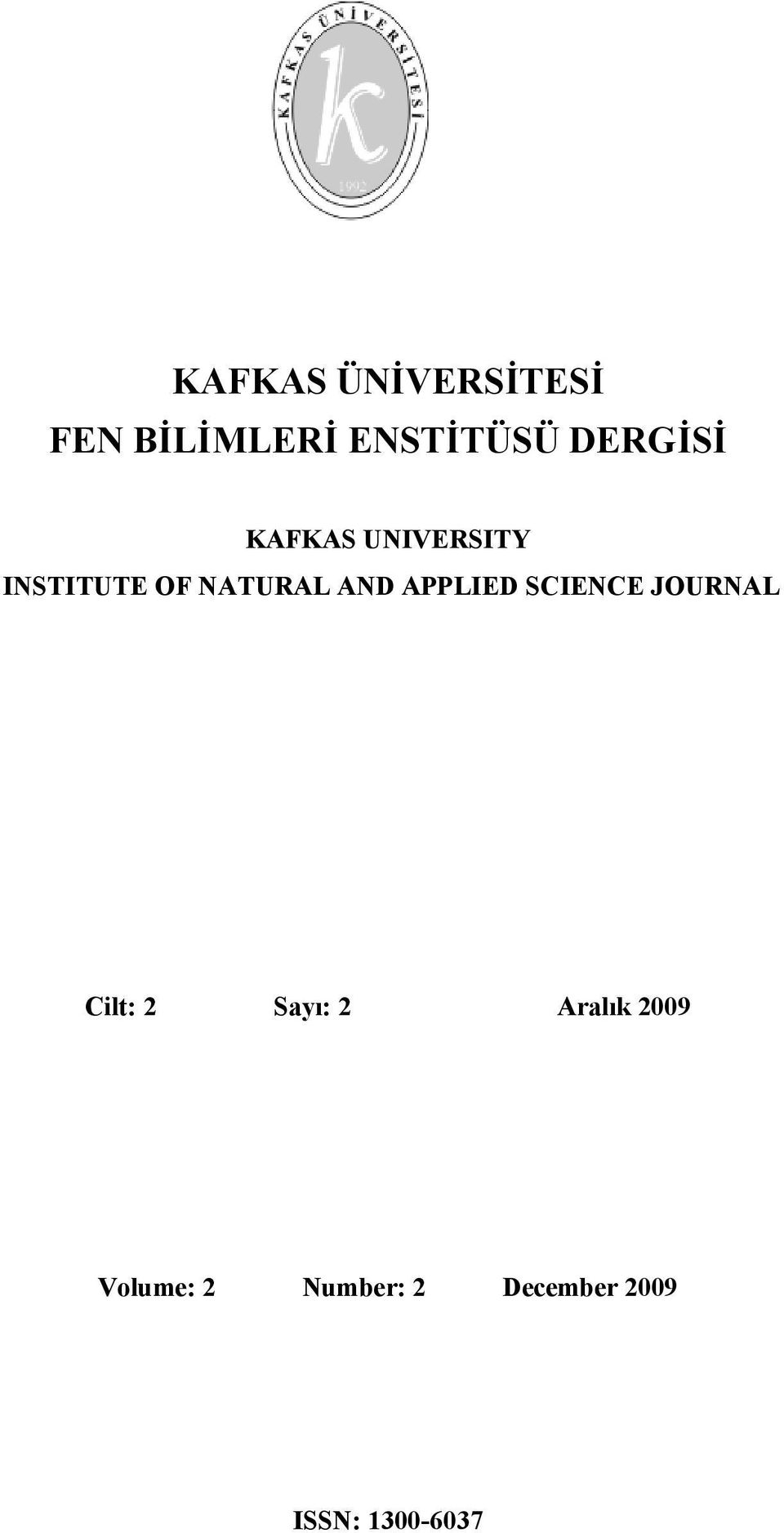 AND APPLIED SCIENCE JOURNAL Cilt: 2 Sayı: 2