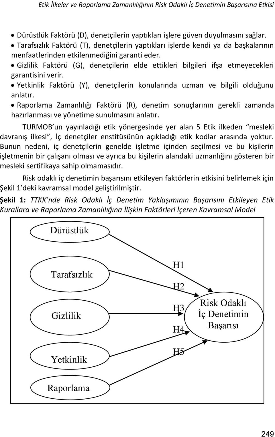 Gizlilik Faktörü (G), denetçilerin elde ettikleri bilgileri ifşa etmeyecekleri garantisini verir. Yetkinlik Faktörü (Y), denetçilerin konularında uzman ve bilgili olduğunu anlatır.