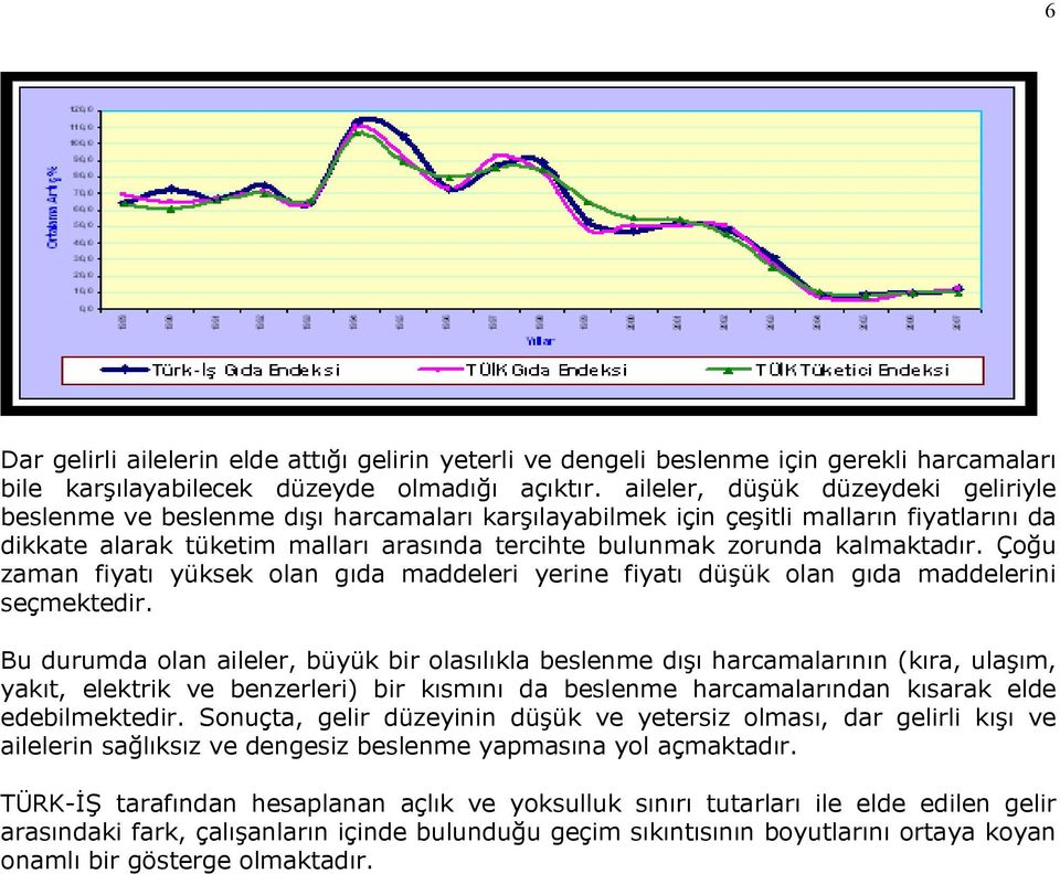 kalmaktadır. Çoğu zaman fiyatı yüksek olan gıda maddeleri yerine fiyatı düşük olan gıda maddelerini seçmektedir.