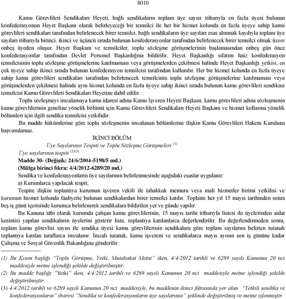 ve üçüncü sırada bulunan konfederasyonlar tarafından belirlenecek birer temsilci olmak üzere onbeş üyeden oluşur.