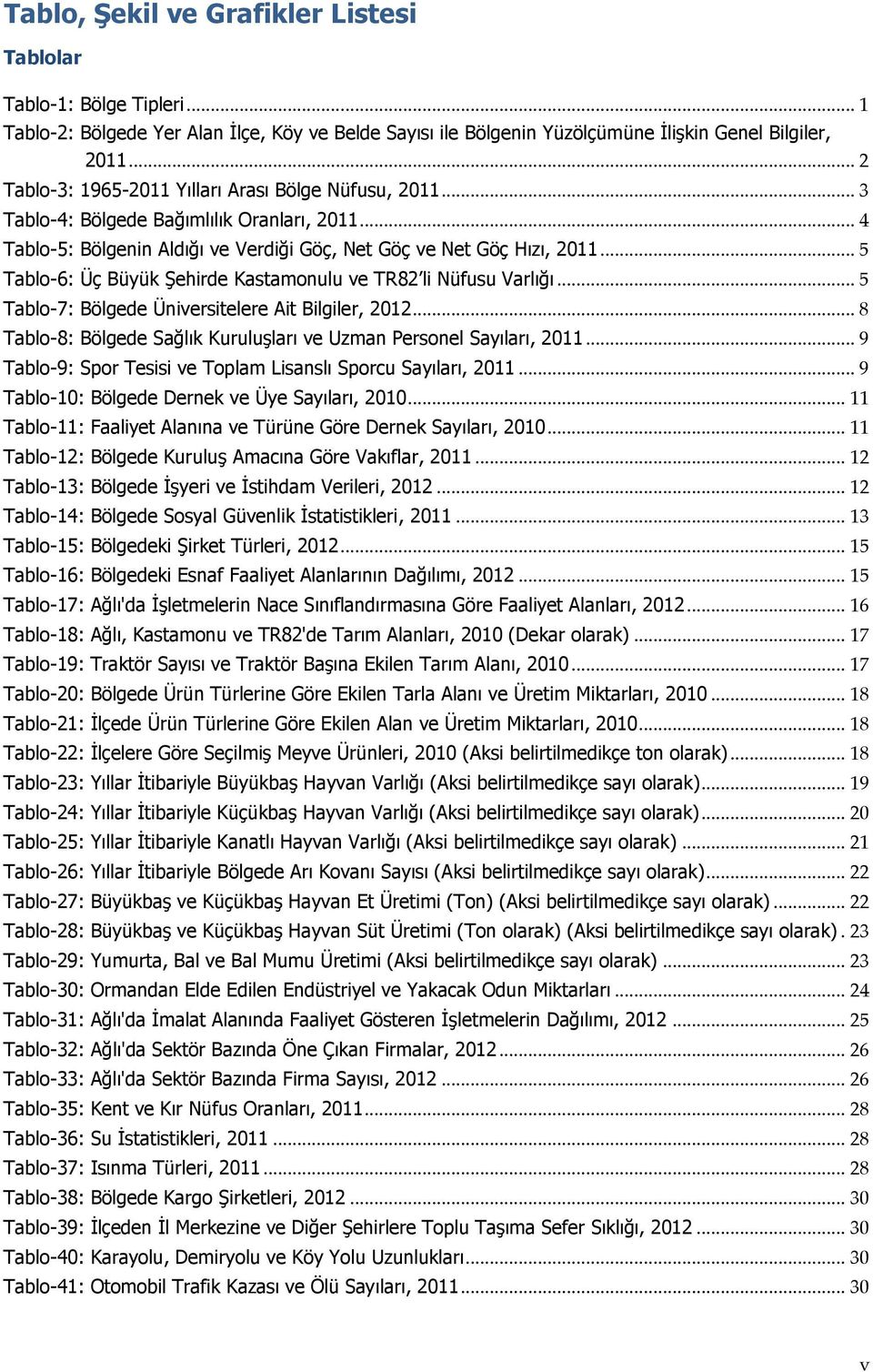 .. 5 Tablo-6: Üç Büyük Şehirde Kastamonulu ve TR82 li Nüfusu Varlığı... 5 Tablo-7: Bölgede Üniversitelere Ait Bilgiler, 2012... 8 Tablo-8: Bölgede Sağlık Kuruluşları ve Uzman Personel Sayıları, 2011.