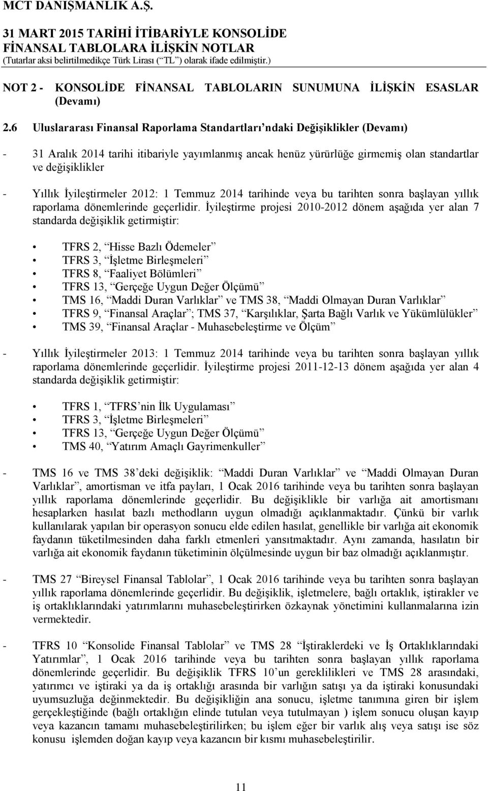 İyileştirmeler 2012: 1 Temmuz 2014 tarihinde veya bu tarihten sonra başlayan yıllık raporlama dönemlerinde geçerlidir.