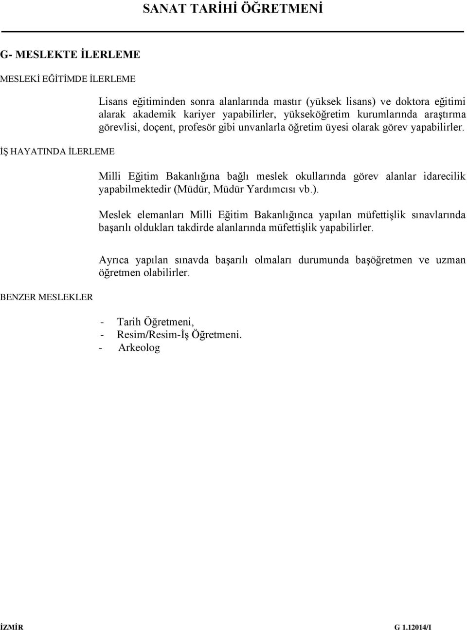 Milli Eğitim Bakanlığına bağlı meslek okullarında görev alanlar idarecilik yapabilmektedir (Müdür, Müdür Yardımcısı vb.).