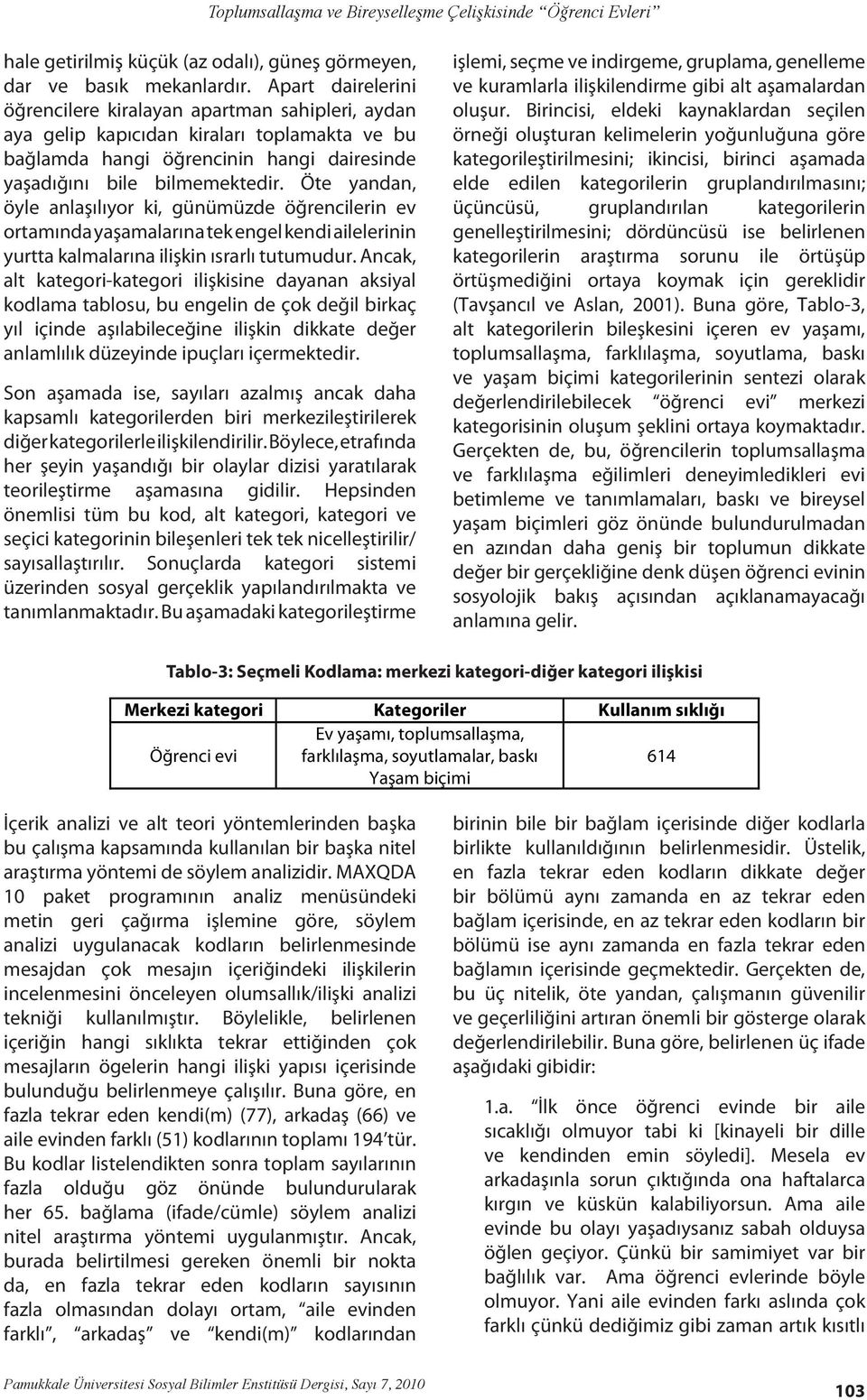 Öte yandan, öyle anlaşılıyor ki, günümüzde öğrencilerin ev ortamında yaşamalarına tek engel kendi ailelerinin yurtta kalmalarına ilişkin ısrarlı tutumudur.