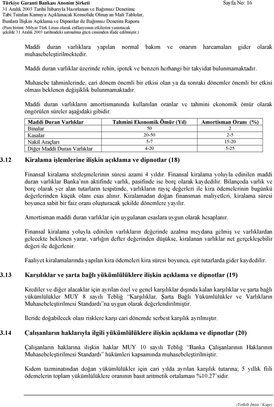 Muhasebe tahminlerinde, cari dönem önemli bir etkisi olan ya da sonraki dönemler önemli bir etkisi olması beklenen değişiklik bulunmamaktadır.