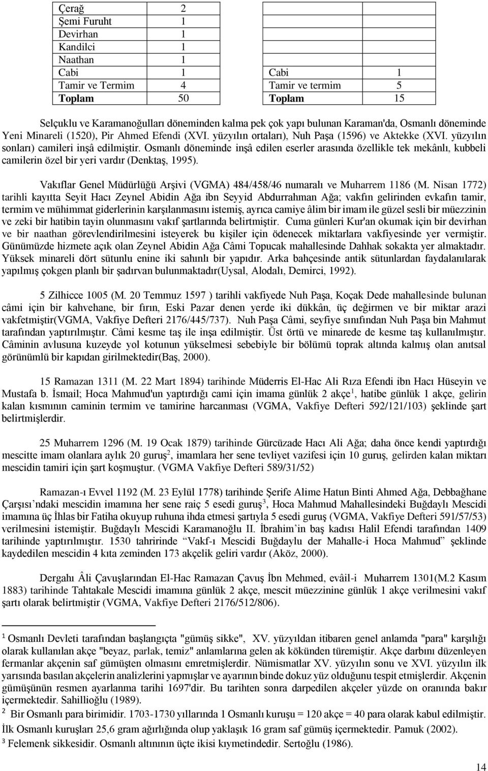 Osmanlı döneminde inşâ edilen eserler arasında özellikle tek mekânlı, kubbeli camilerin özel bir yeri vardır (Denktaş, 1995).