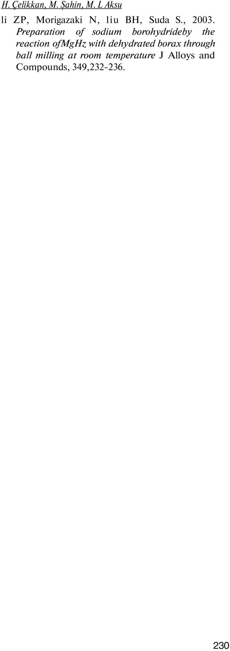 Preparation of sodium borohydrideby the reaction ofmghz