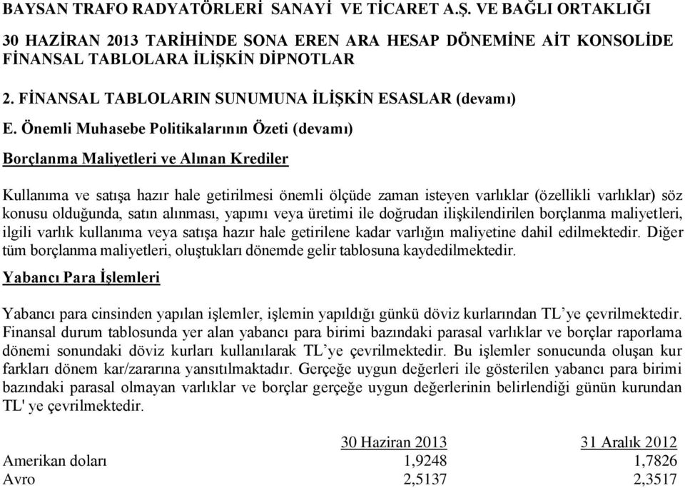 konusu olduğunda, satın alınması, yapımı veya üretimi ile doğrudan ilişkilendirilen borçlanma maliyetleri, ilgili varlık kullanıma veya satışa hazır hale getirilene kadar varlığın maliyetine dahil