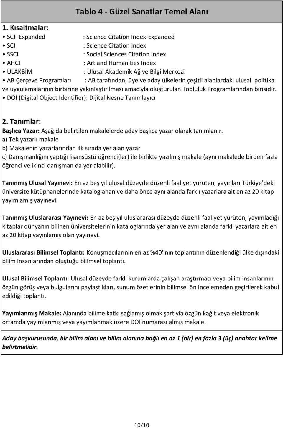 oluşturulan Topluluk Programlarından birisidir. DOI (Digital Object Identifier): Dijital Nesne Tanımlayıcı 2.