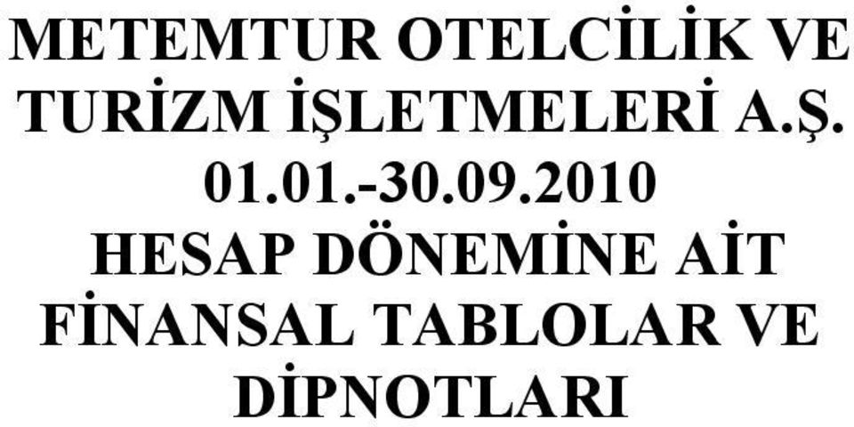 09.2010 HESAP DÖNEMİNE AİT