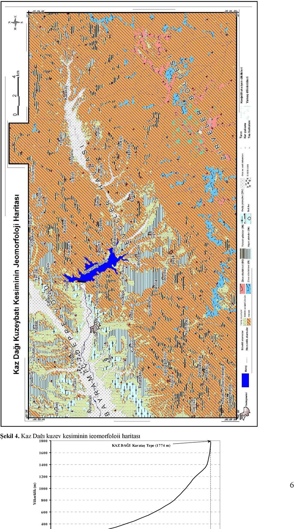 jeomorfoloji haritası 1800 KAZ