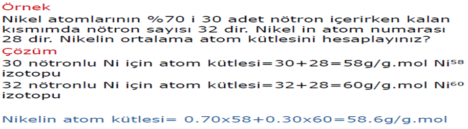 Ni 28 (atom numarası) 58,71 (Atom Ağırlığı) 3d 8 4s 2 (Elektronik