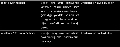 1. Refleks Hareketleri Dönemi (4-12 Ay) Yeni doğan bebeğin en bilinen ve en sık rastlanan