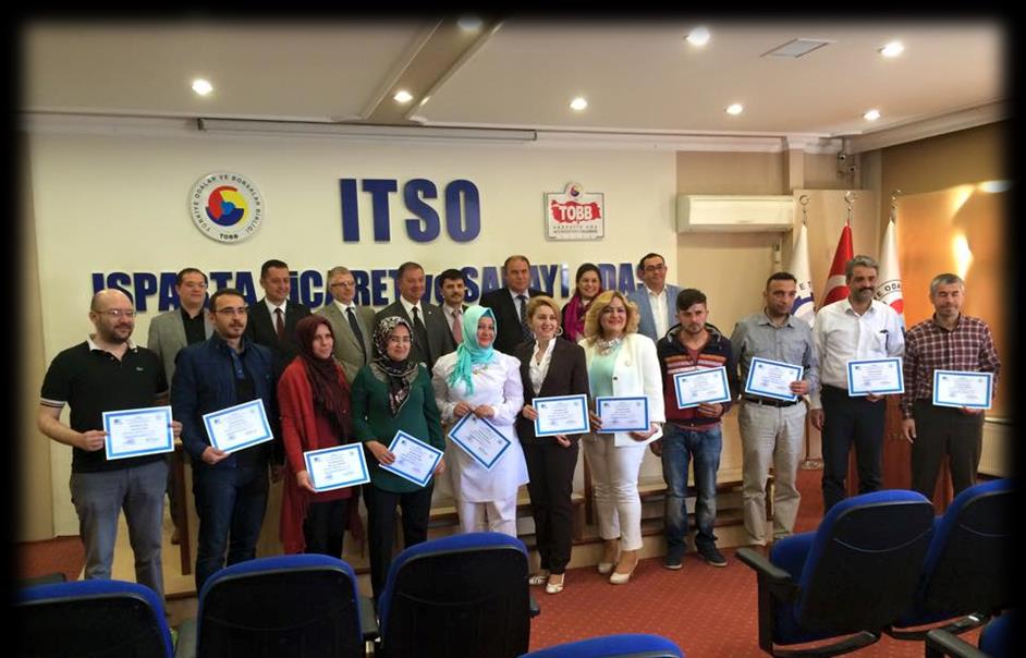 Sek.Yrd.Ali KOYAK katılmıştır. 01.05.2015 14.05.2015 ITSO,Borsamız,KOSGEB ve İşadamı derneklerinin ortaklaşa düzenlediği Girişimcilik Eğitimleri sertifika törenine Borsamızı temsilen Yön.Krl.Bşk.yrd.