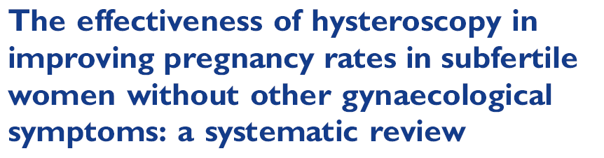 Ofis histeroskopinin 1. basamak inceleme olarak bütün subfertil çiftlere önerilmesine gerek yoktur.