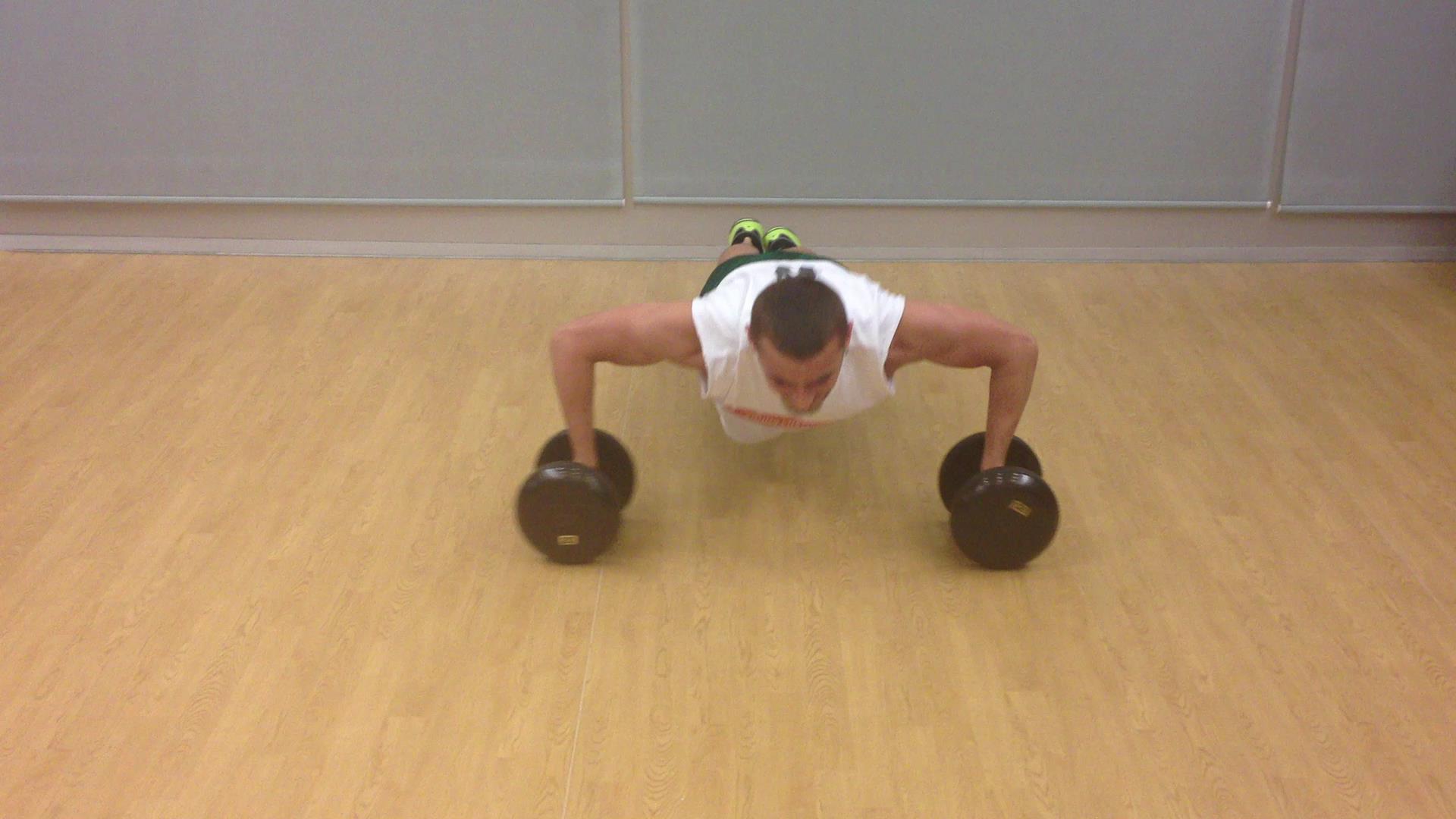 Slide board push-up Slide board push-up Handstand shoulder press DB Biceps