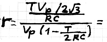 Rippie factör (dalgalılık faktörü)= rms