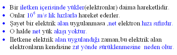 Elektrondaki saçılma olayı, geçen elektrik akımına gösterilen direnç olarak ifade edilebilir.