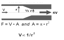 DOLAŞIM BİYOFİZİĞİ 355 Şekil 2: Laminer akımda hız profili b -Türbülan akım (girdaplı akım): Düzensiz akımdır.