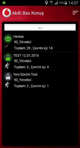 1.5.4. Grup Sesini Kapat Grup Sesini Kapat seçilerek seçilmiş olan grupların konuşma sesleri kapatılabilir, böylece seçilen grubun anonsları duyulmaz.