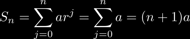 Geometric Series From previous slide. Shifting the index of summation with k = j + 1.