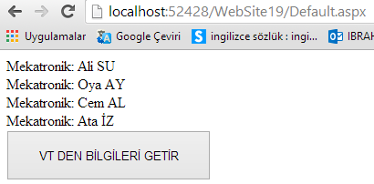 .aspx.cs sayfası using System; using System.Collections; using System.Configuration; using System.Data; using System.Linq; using System.Web; using System.Web.Security; using System.Web.UI; using System.