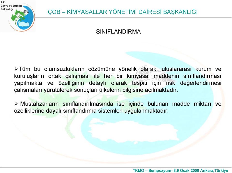 için risk değerlendirmesi çalışmaları yürütülerek sonuçları ülkelerin bilgisine açılmaktadır.