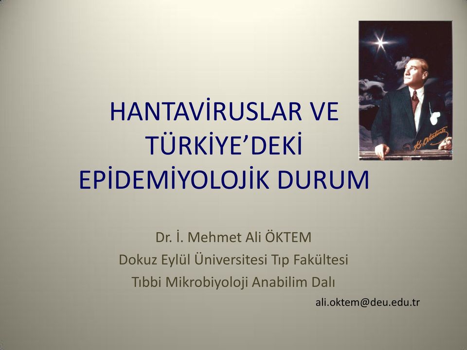 Mehmet Ali ÖKTEM Dokuz Eylül Üniversitesi