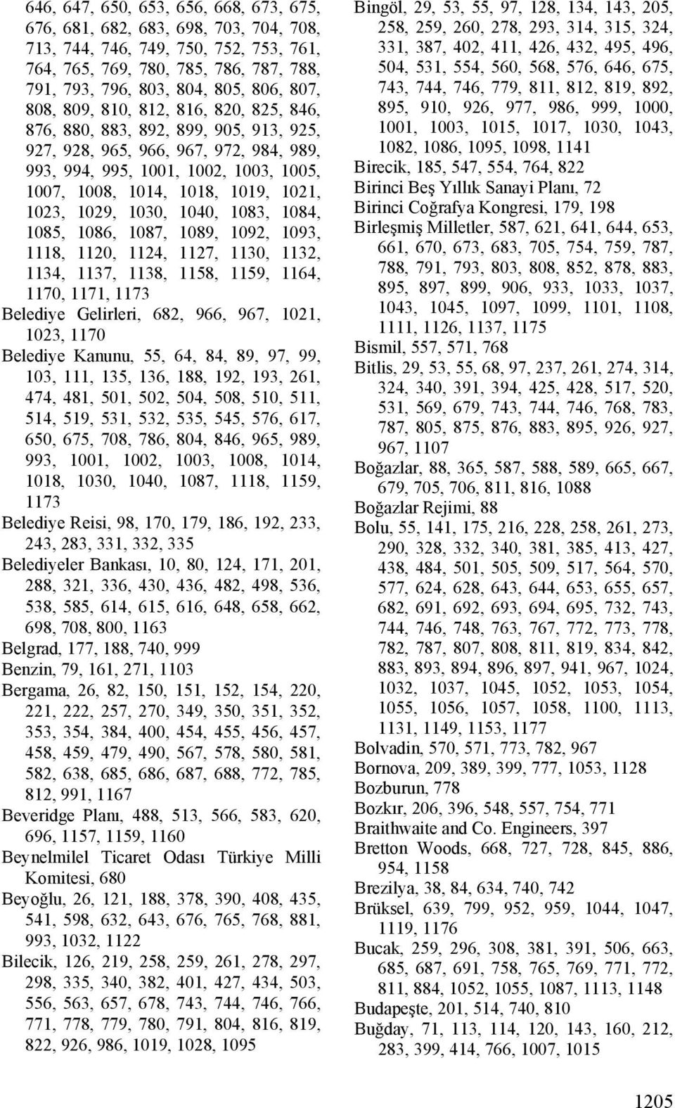 1023, 1029, 1030, 1040, 1083, 1084, 1085, 1086, 1087, 1089, 1092, 1093, 1118, 1120, 1124, 1127, 1130, 1132, 1134, 1137, 1138, 1158, 1159, 1164, 1170, 1171, 1173 Belediye Gelirleri, 682, 966, 967,