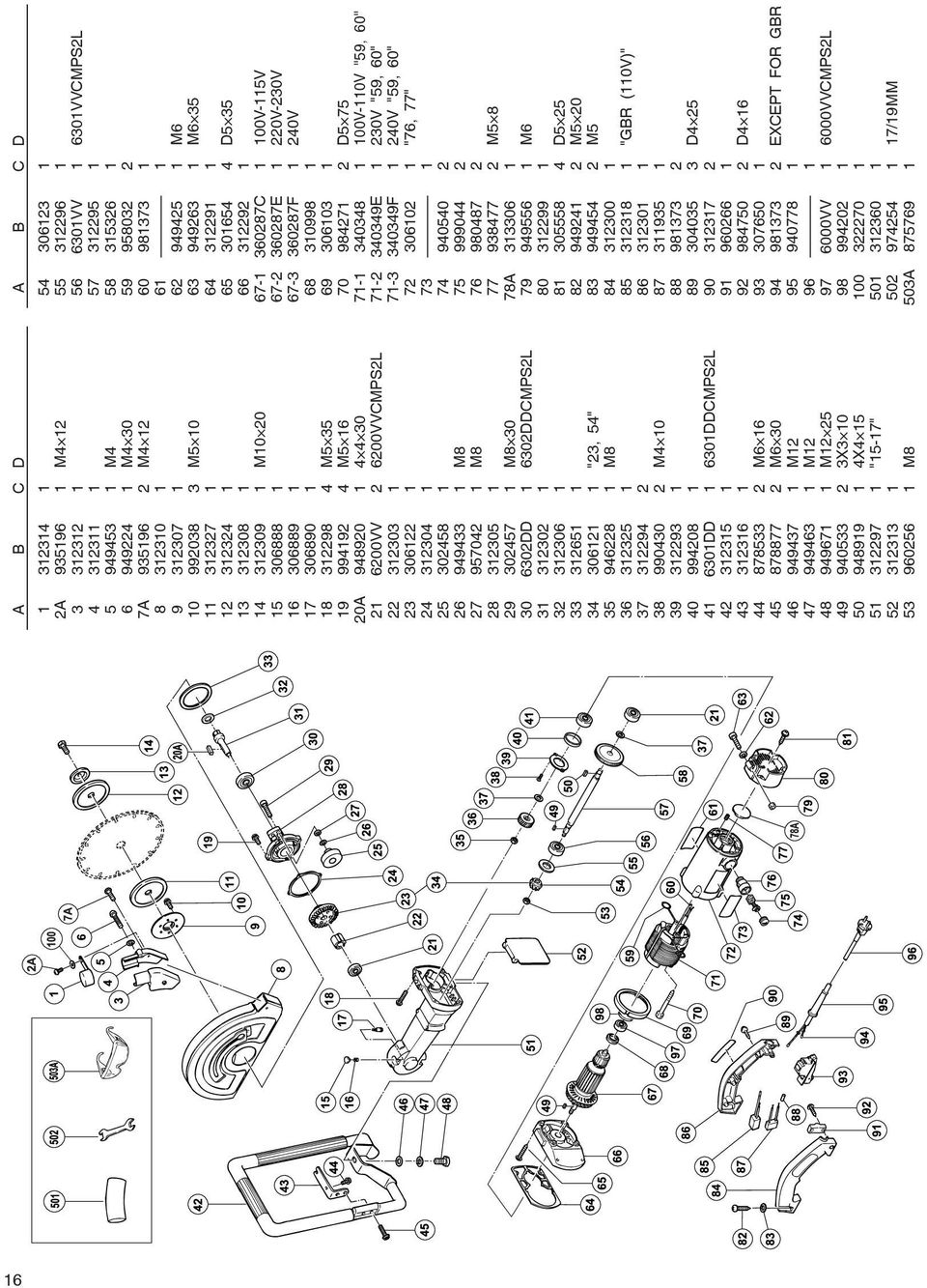 28 312305 1 29 302457 1 M8 30 30 6302DD 1 6302DDCMPS2L 31 312302 1 32 312306 1 33 312651 1 34 306121 1 "23, 54" 35 946228 1 M8 36 312325 1 37 312294 2 38 990430 2 M4 10 39 312293 1 40 994208 1 41