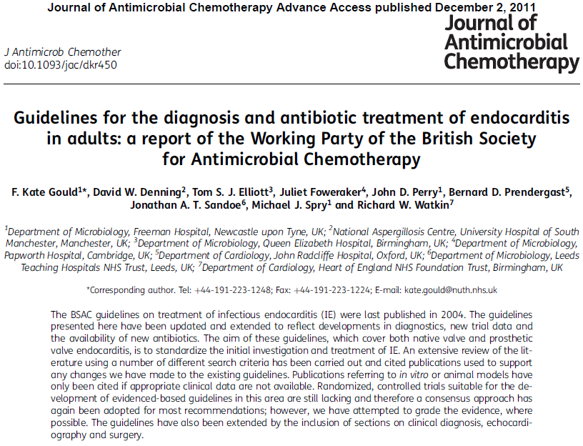 Endokardit Tanı/Tedavi- İngiltere