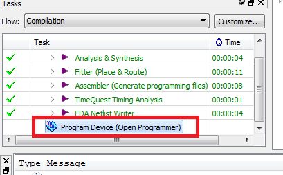9/29/2015 Altera ile proje hazırlama Yükleme işlemi için programmer seçilir. Programmer ekranında *.